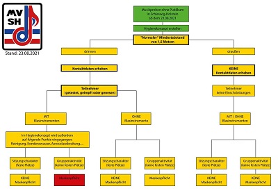 Covid 19 Regeln - Grafik des Landesmusikverbandes Schleswig-Holstein