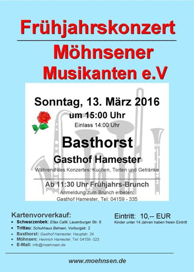 Frühjahrskonzert 2016 der Möhnsener Musikanten - Plakat zum Vergrößern bitte anklicken