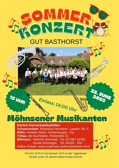 Sommerkonzert 2025 der Möhnsener Musikanten - Online Tickets bestellen 