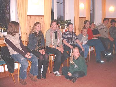 Weihnachtsfeier des Jugendblasorchesters bei der Dia-Show